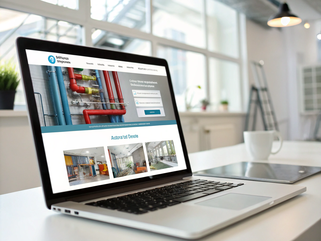 Vanguard HVAC website mockup preview